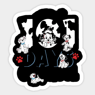 100 Days Of School Dalmatian Dog Boy Kid 100th Day Of School Sticker